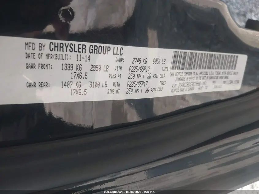 2015 CHRYSLER TOWN & COUNTRY TOURING