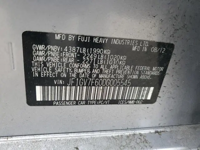 2013 SUBARU IMPREZA WRX  