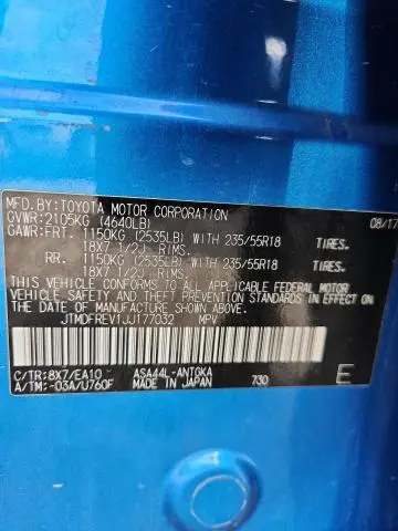 2018 TOYOTA RAV4 LIMITED  