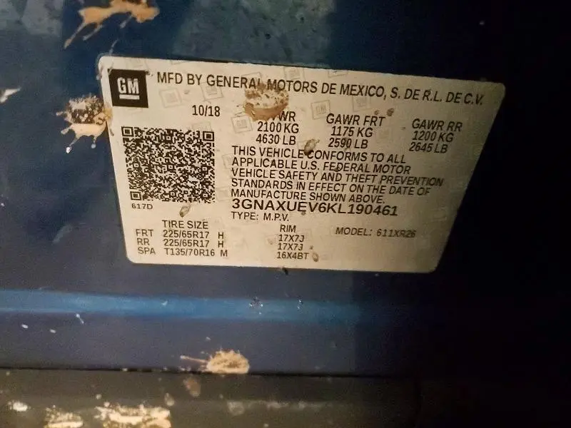 2019 CHEVROLET EQUINOX LT  