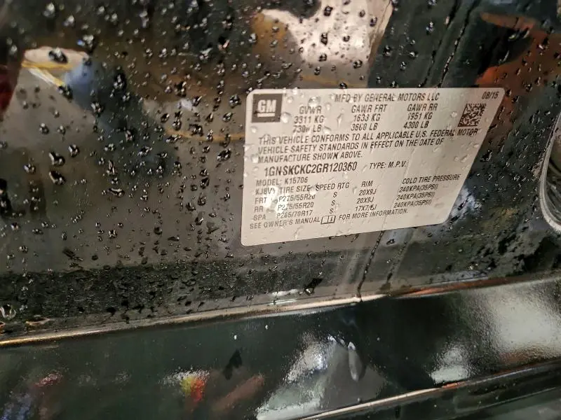 2016 CHEVROLET TAHOE K1500 LTZ  