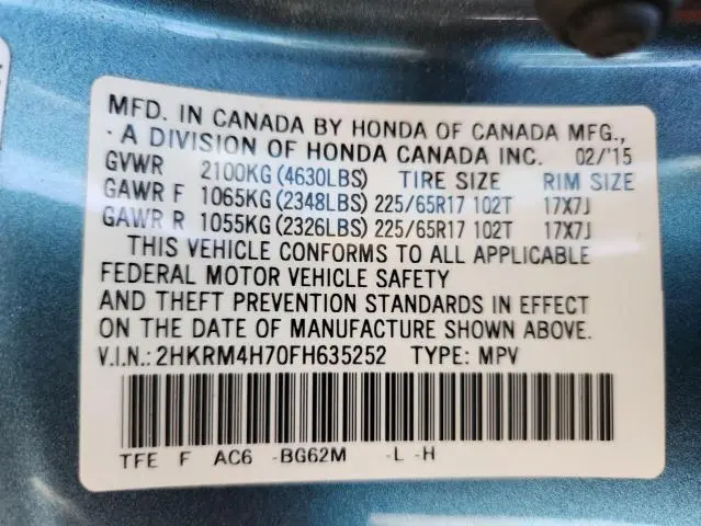 2015 HONDA CR-V EXL  