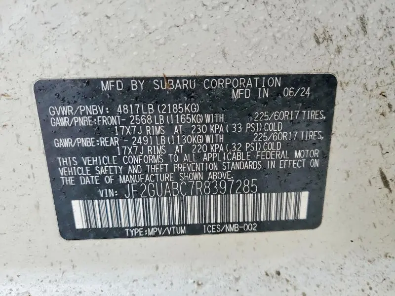 2024 SUBARU CROSSTREK   