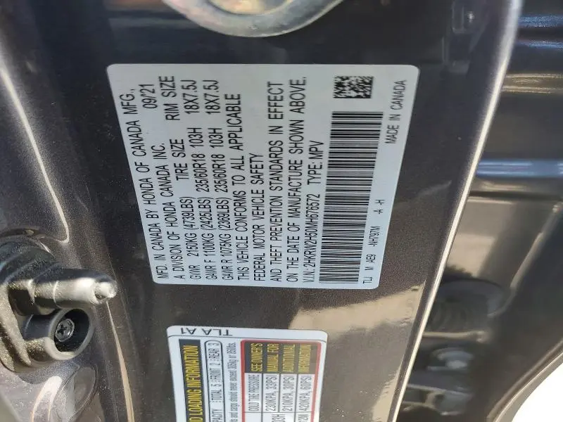 2021 HONDA CR-V EX  
