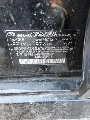 2019 HYUNDAI SONATA SE