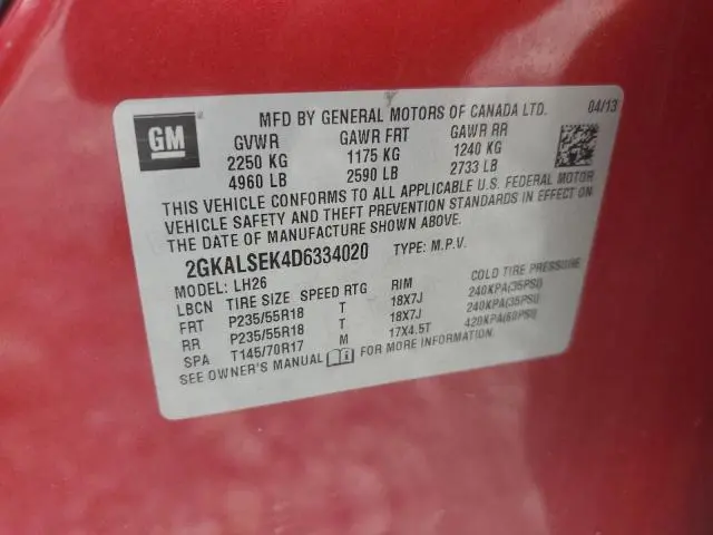 2013 GMC TERRAIN SLE  