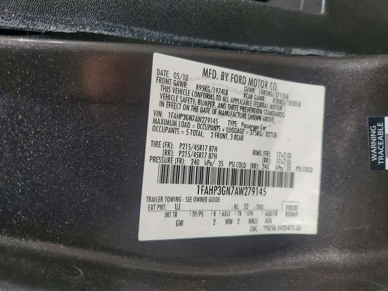 2010 FORD FOCUS SES  