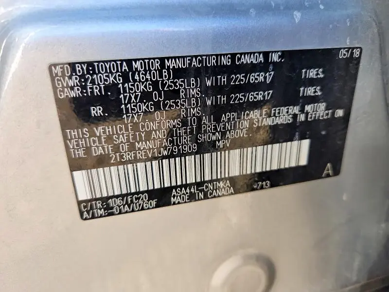 2018 TOYOTA RAV4 ADVENTURE  