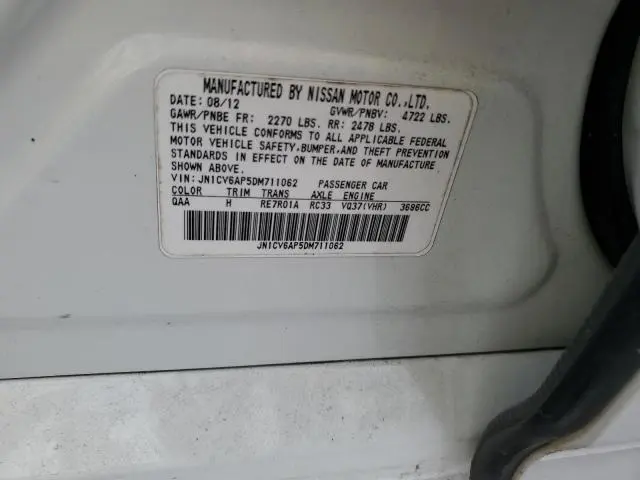 2013 INFINITI G37 BASE  