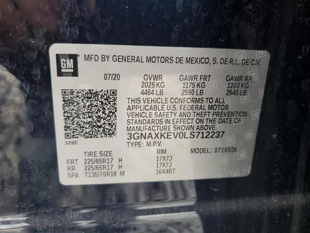 2020 CHEVROLET EQUINOX LT  