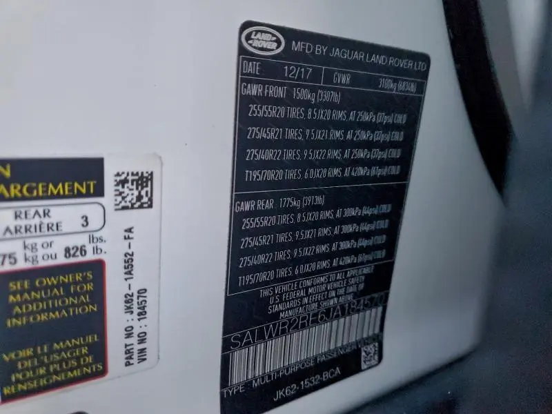 2018 LAND ROVER RANGE ROVER SPORT SUPERCHARGED DYNAMIC  