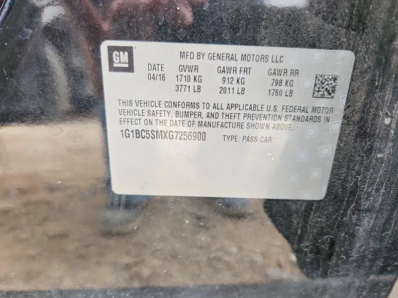 2016 CHEVROLET CRUZE LS  