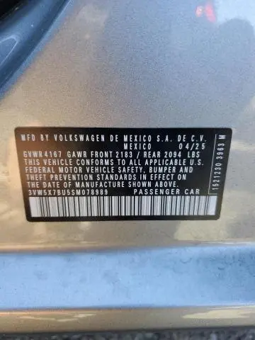 2025 VOLKSWAGEN JETTA S  