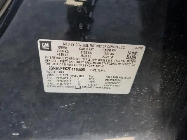 2013 CHEVROLET EQUINOX LT  