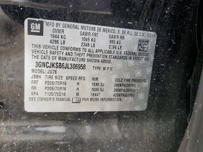 2018 CHEVROLET TRAX LS  