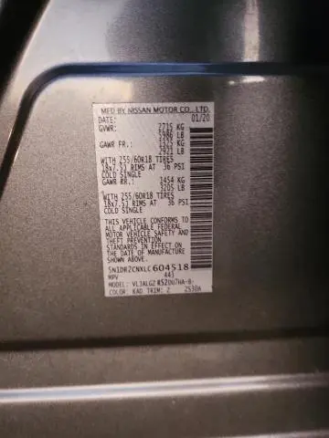 2020 NISSAN PATHFINDER SL  