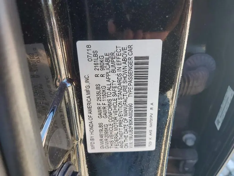 2019 ACURA TLX ADVANCE  