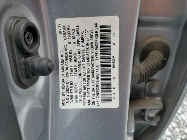 2017 HONDA CIVIC EX  