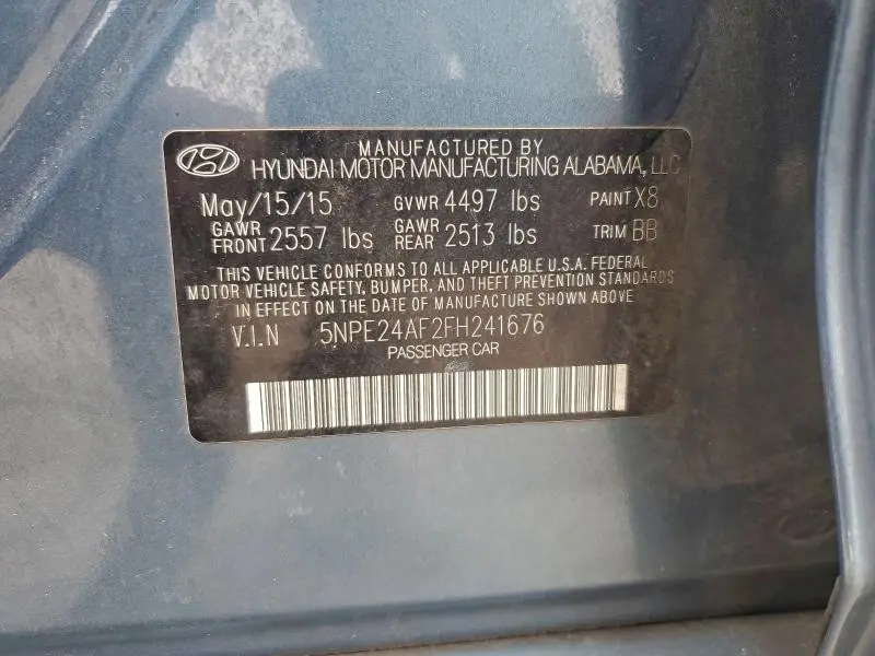 2015 HYUNDAI SONATA SE  