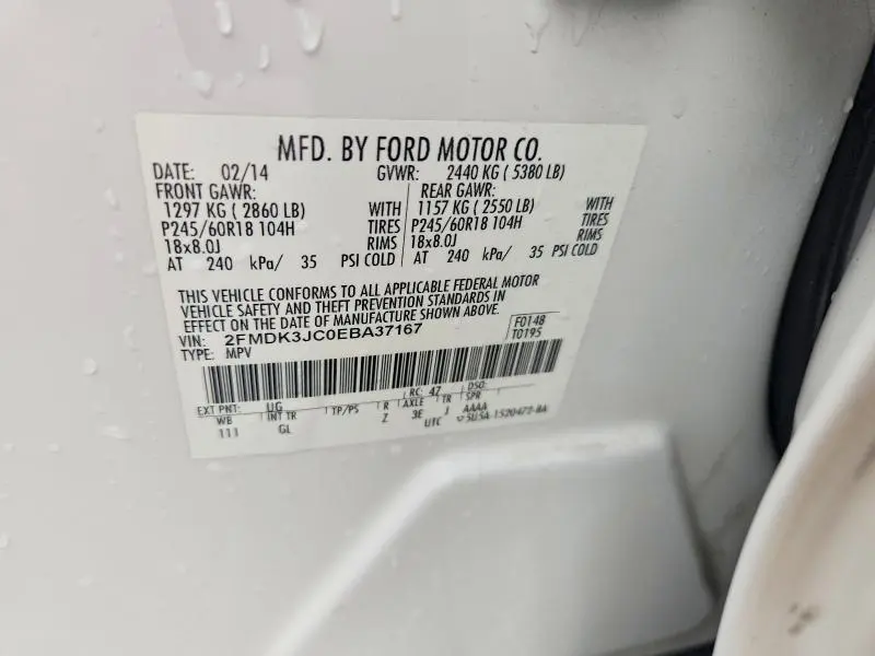 2014 FORD EDGE SEL  