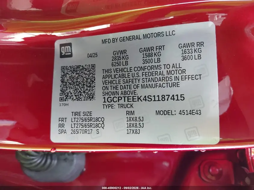 2025 CHEVROLET COLORADO 4WD TRAIL BOSS