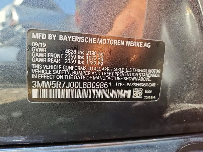 2020 BMW 330XI   