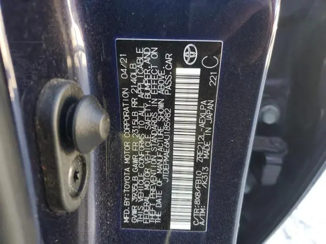 2021 TOYOTA COROLLA LE  