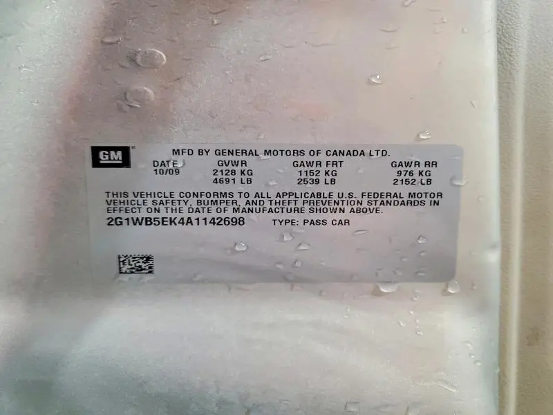 2010 CHEVROLET IMPALA LT  