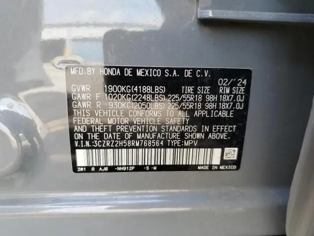 2024 HONDA HR-V SPORT  