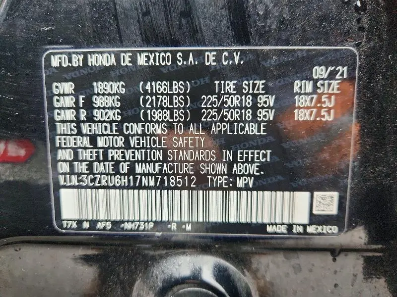 2022 HONDA HR-V SPORT  