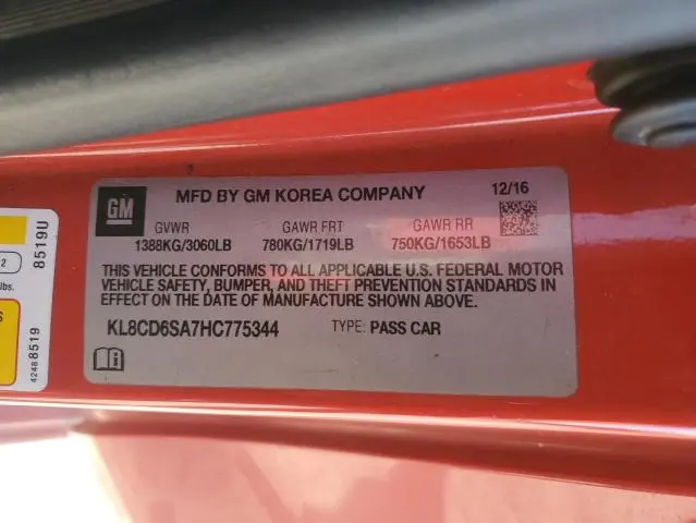 2017 CHEVROLET SPARK 1LT  