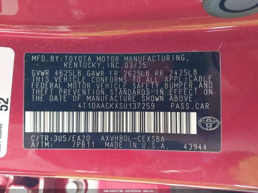 2025 TOYOTA CAMRY SE