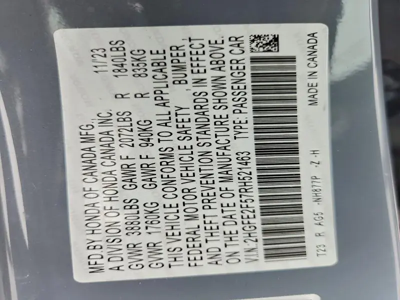 2024 HONDA CIVIC SPORT  