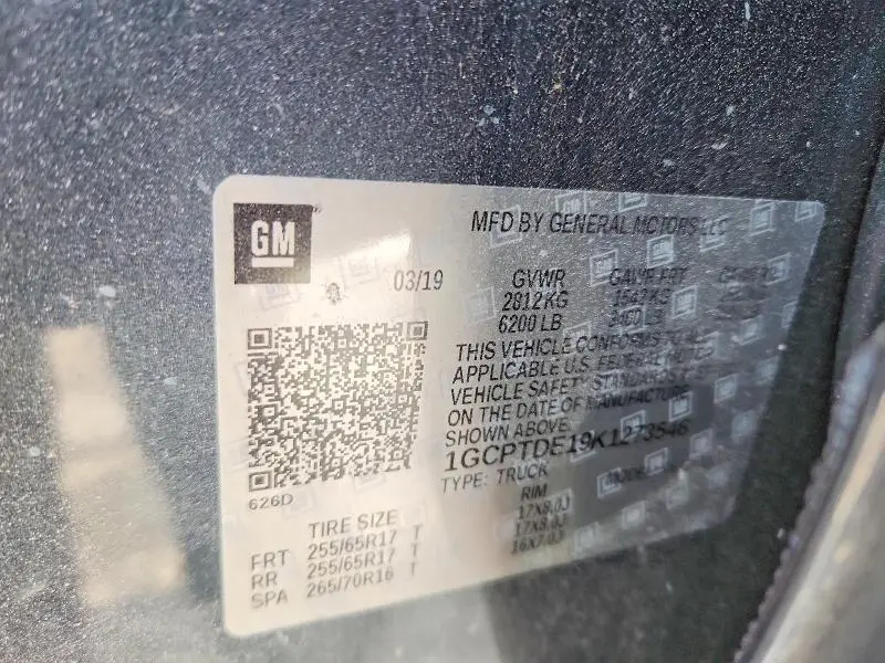 2019 CHEVROLET COLORADO Z71  