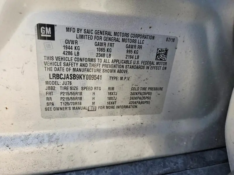 2019 BUICK ENCORE PREFERRED  