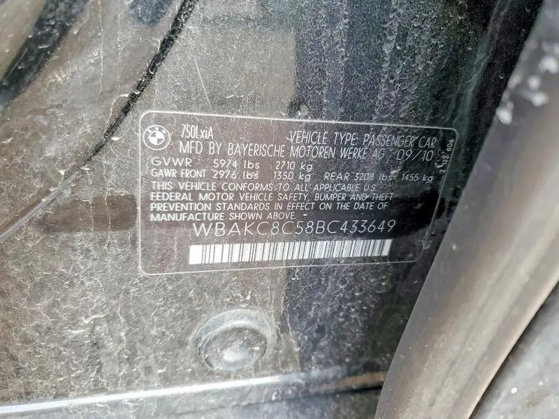 2011 BMW 750 LXI  