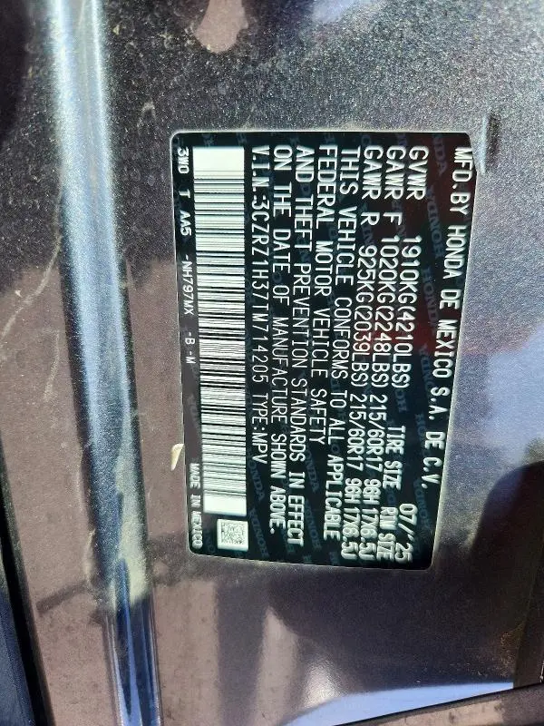 2026 HONDA HR-V LX  