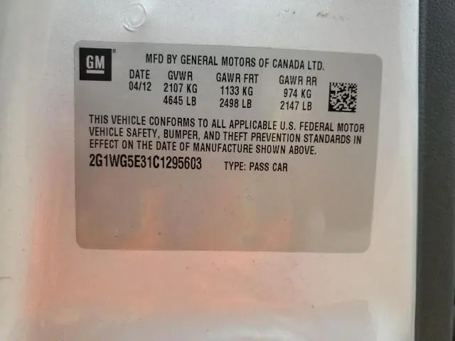 2012 CHEVROLET IMPALA LT  