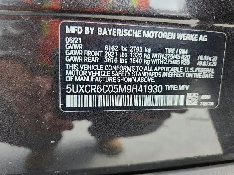2021 BMW X5 XDRIVE40I  
