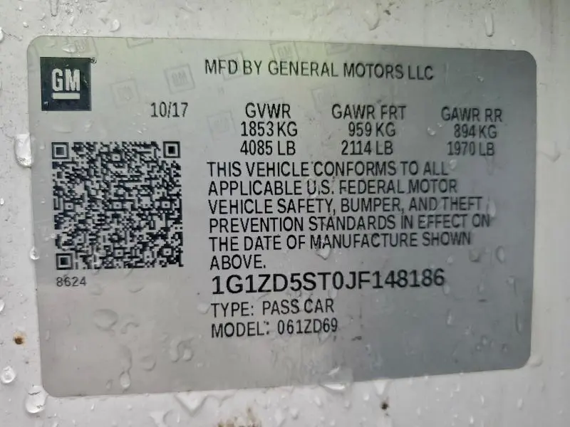 2018 CHEVROLET MALIBU LT  