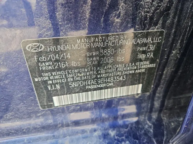 2014 HYUNDAI ELANTRA SE  