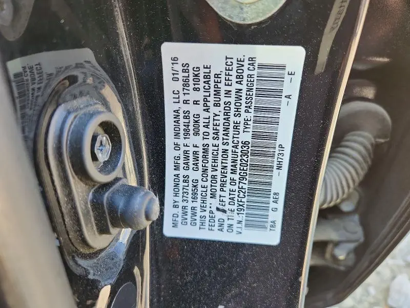 2016 HONDA CIVIC EX  