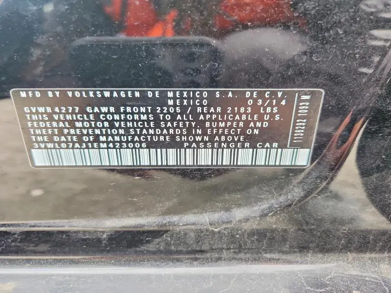 2014 VOLKSWAGEN JETTA SEL  