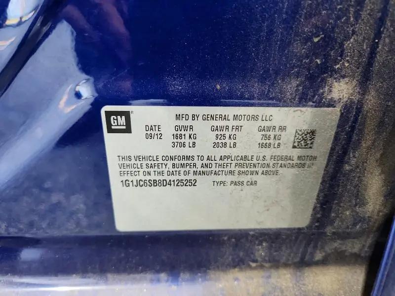 2013 CHEVROLET SONIC LT  
