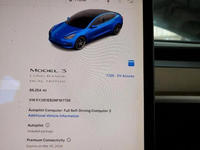 2022 TESLA MODEL 3   
