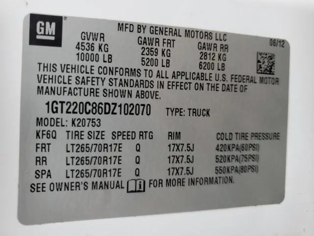 2013 GMC SIERRA K2500 SLE  