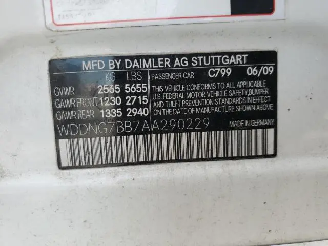 2010 MERCEDES-BENZ S 550  