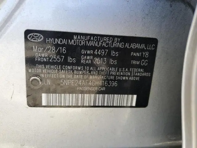 2016 HYUNDAI SONATA SE