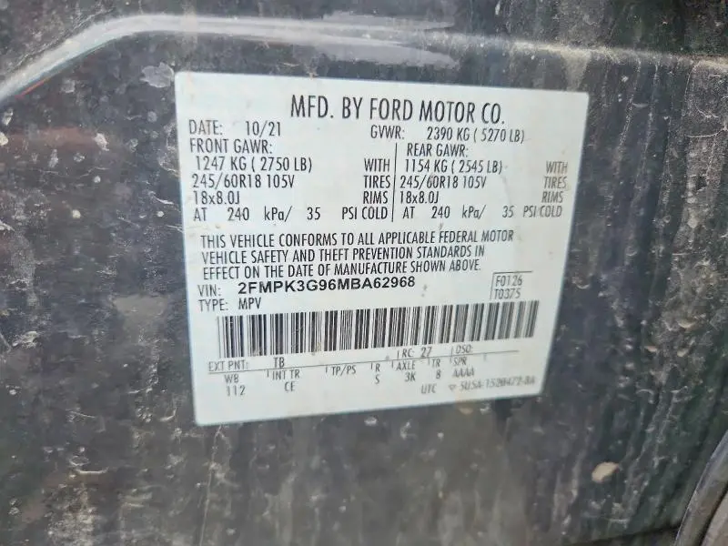 2021 FORD EDGE SE  