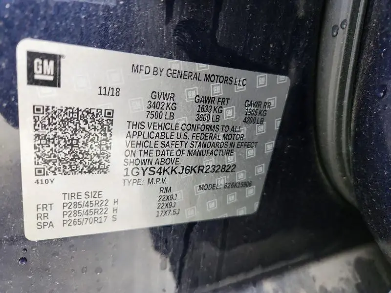 2019 CADILLAC ESCALADE ESV PLATINUM  